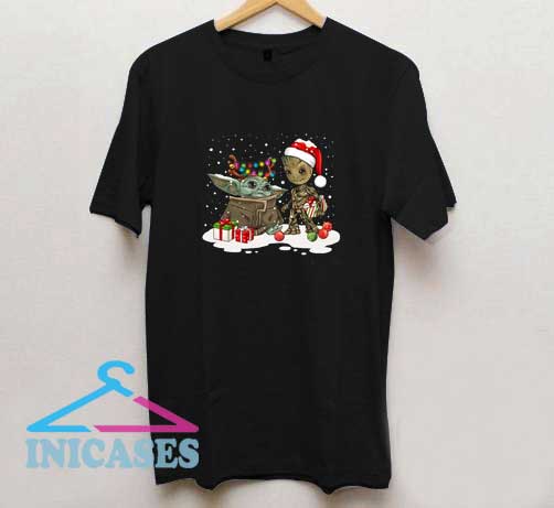 Baby Yoda And Groot Santa Christmas T Shirt