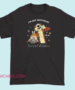 Autism Calvin And Hobbes Shirt A T-shirt featuring an illustration of Calvin and Hobbes with the word