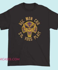 A T-shirt featuring a graphic of Bec Mon Chu, showcasing their name or image in a stylish or humorous design.