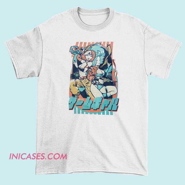 Game Gyaru Chibi Shirt A cute, chibi-style shirt featuring the text "Game Gyaru," showcasing a playful and vibrant design inspired by Japanese pop culture and gaming aesthetics.