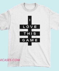 A sports-themed T-shirt featuring the phrase "I Love This Game" alongside an image or name of Patrice Evra, celebrating the footballer's passion for the sport.