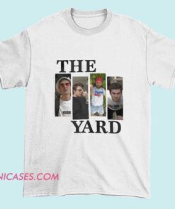 The Yard Merch Girls Night Podcast Black Flag Logo Parody Shirt featuring bold parody bars graphic, soft cotton fabric, and unisex aesthetic streetwear fit.