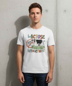 Funny Meme No Milk Lactose Intolerant Shirt Funny No Milk lactose intolerant meme T shirt featuring humorous dairy free message, lactose intolerance joke design, food allergy humor, minimalist typography, vegan friendly lifestyle, and casual streetwear apparel