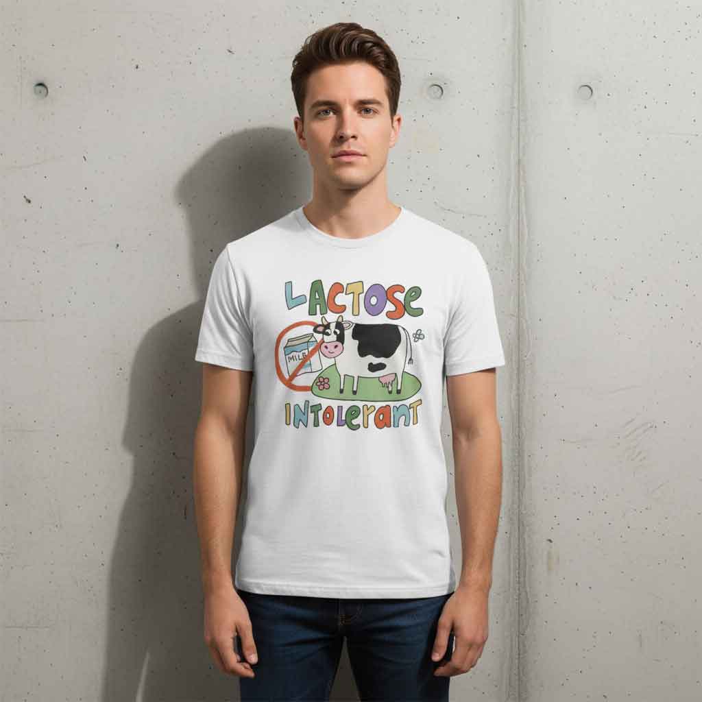 Funny Meme No Milk Lactose Intolerant Shirt Funny No Milk lactose intolerant meme T shirt featuring humorous dairy free message, lactose intolerance joke design, food allergy humor, minimalist typography, vegan friendly lifestyle, and casual streetwear apparel