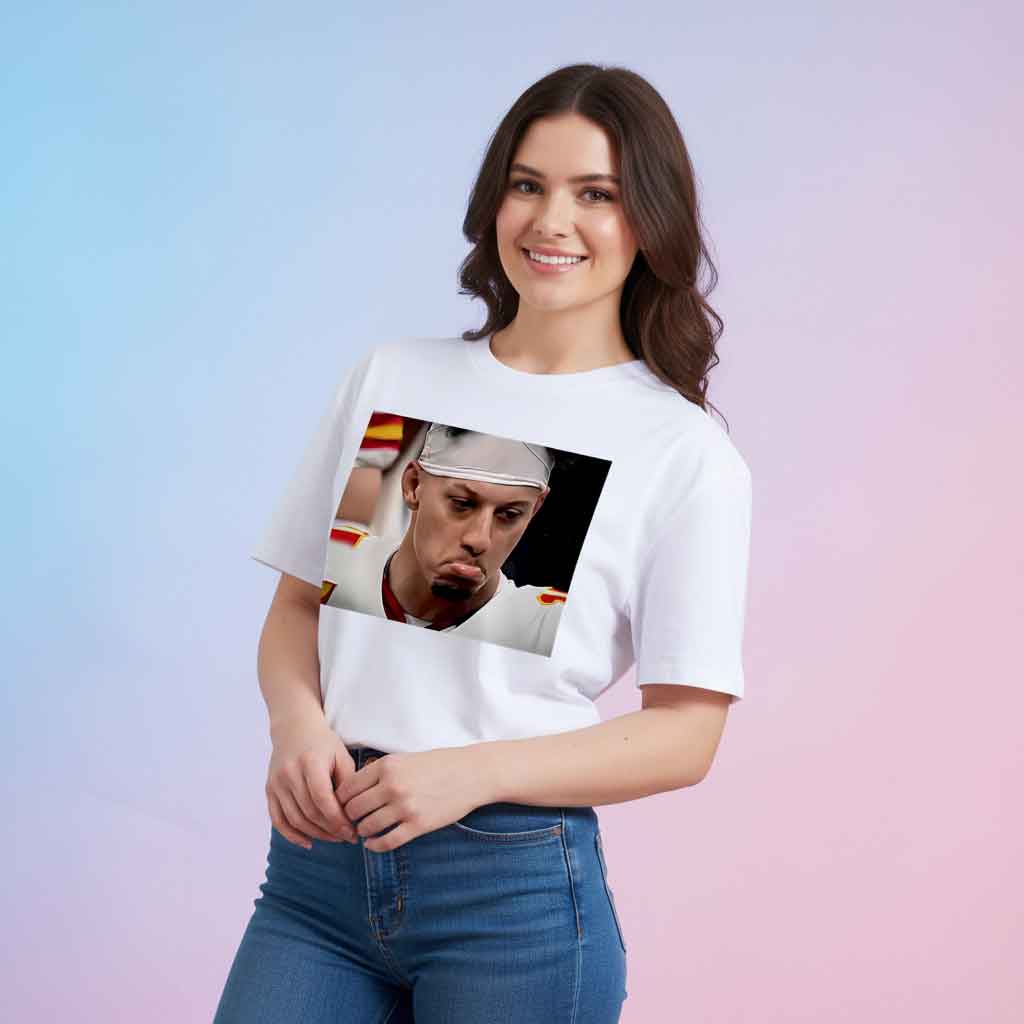 Funny Photo Mahomes Sad Face Shirt Funny Photo Mahomes Sad Face Shirt - Image 2