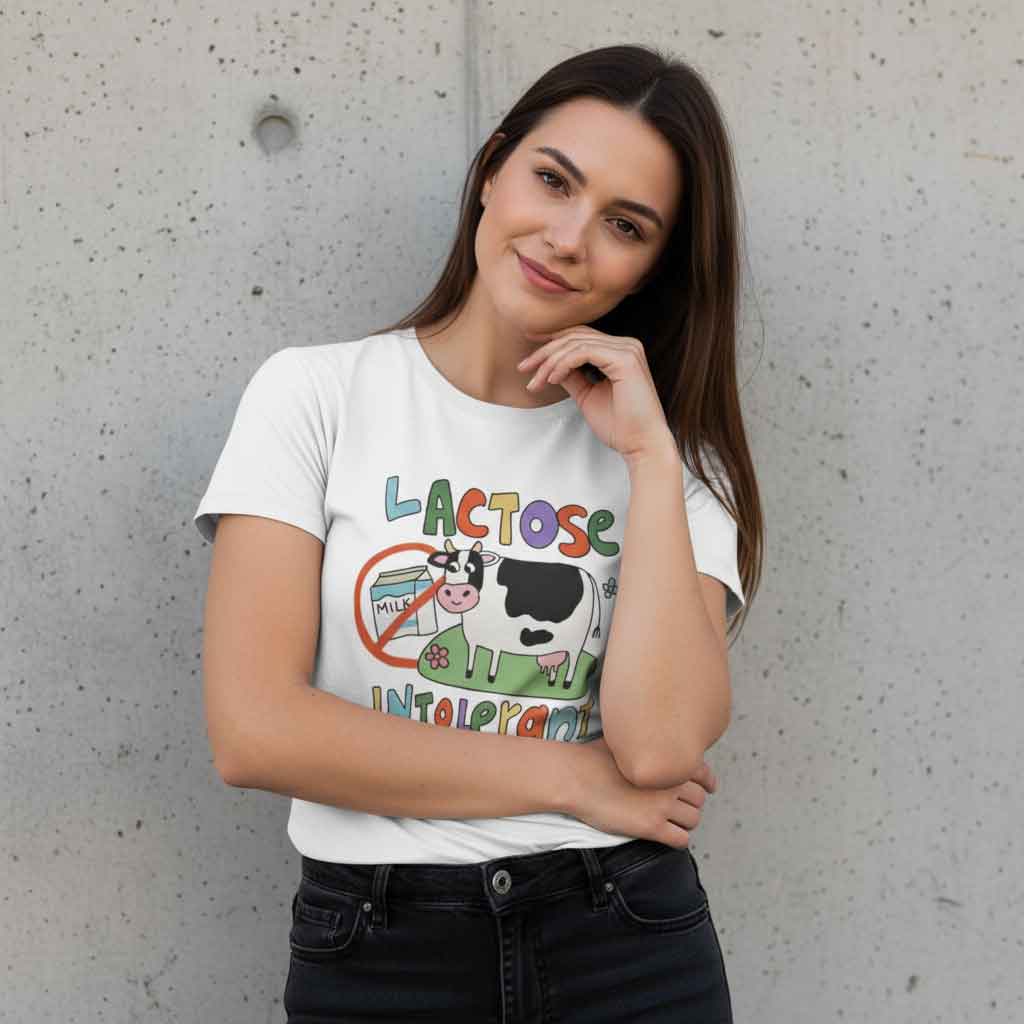 Funny Meme No Milk Lactose Intolerant Shirt Funny No Milk lactose intolerant meme T shirt featuring humorous dairy free message, lactose intolerance joke design, food allergy humor, minimalist typography, vegan friendly lifestyle, and casual streetwear apparel