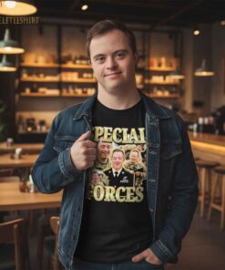 Graphic Photo Special Forces Down Syndrome Shirt Special Forces Down Syndrome awareness shirt featuring a bold graphic design symbolizing strength, inclusion, and advocacy. Support disability awareness, neurodiversity acceptance, and inclusive fashion with this meaningful graphic tee.