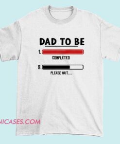 Humor Daddy To Be announcement shirt featuring a funny pregnancy reveal design, perfect for expectant fathers, baby announcement outfits, dad humor graphic tee, casual cotton t-shirt for new dads