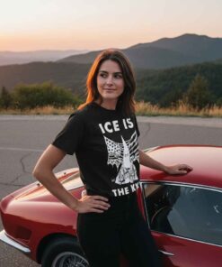 Funny Ice Is KKK anti racism T shirt featuring bold protest message against hate, white supremacy, and Klan ideology, promoting equality, social justice, civil rights activism, and anti hate streetwear apparel