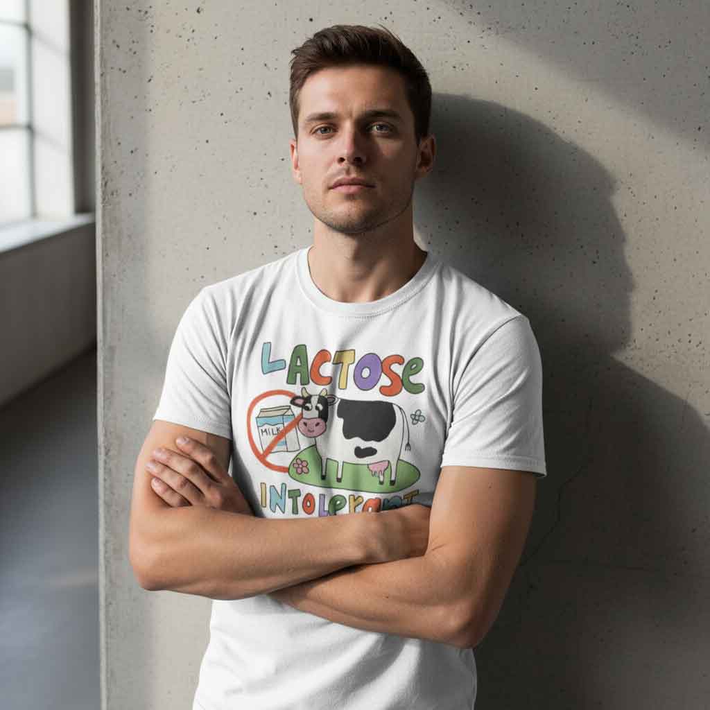 Funny Meme No Milk Lactose Intolerant Shirt Funny No Milk lactose intolerant meme T shirt featuring humorous dairy free message, lactose intolerance joke design, food allergy humor, minimalist typography, vegan friendly lifestyle, and casual streetwear apparel