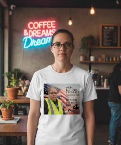 Portrait Veteran Employee Gail Lewis T shirt featuring iconic employee tribute design, workplace culture meme, viral internet figure, retail worker appreciation, dedication, loyalty, and classic graphic streetwear apparel