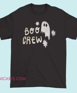 Vintage Boo Crew Halloween ghost shirt featuring retro spooky ghost graphics, classic fall season design, cute creepy aesthetic t-shirt for Halloween parties, trick or treat outfits, and casual autumn wear