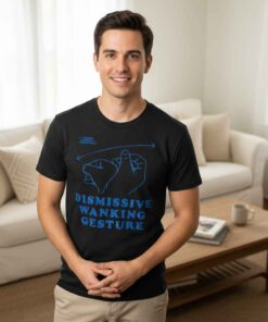 Funny Dismissive Wanking Gesture ASL for Beginners shirt featuring a sarcastic American Sign Language hand gesture design, perfect for ASL students, sign language humor fans, casual streetwear, and expressive graphic tees.