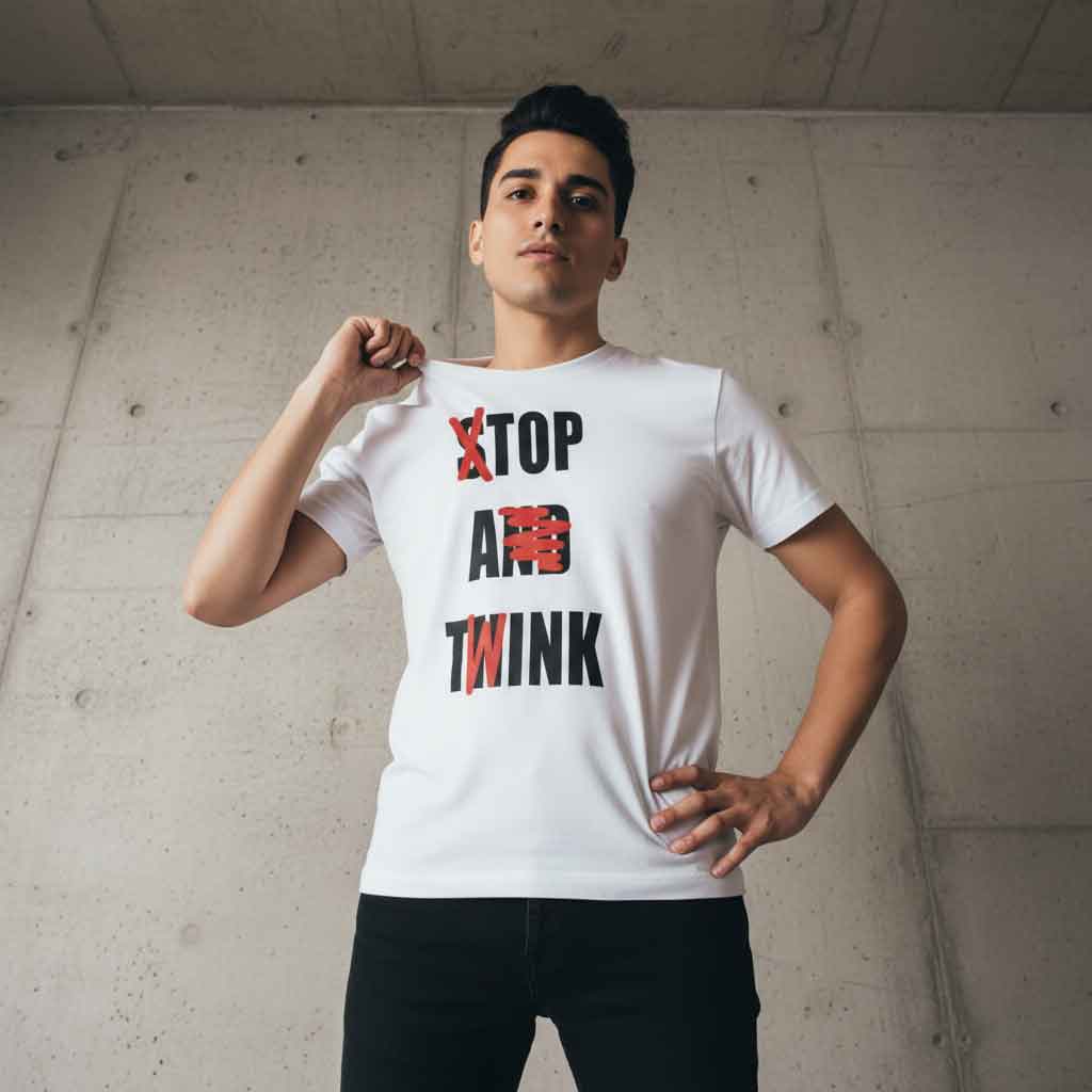 Funny Text Not Stop and Think Shirt Funny “Not Stop and Think” text T-shirt featuring minimalist sarcastic typography, ironic humor design, casual unisex graphic tee for meme lovers, witty quote fans, and everyday streetwear style