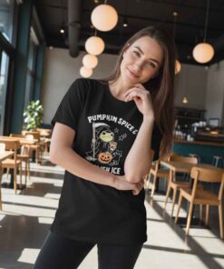 Parody Grim Reaper frog graphic T-shirt with “Abolish ICE” slogan, dark humor political satire design, meme-inspired activist streetwear tee for fans of edgy parody and statement apparel