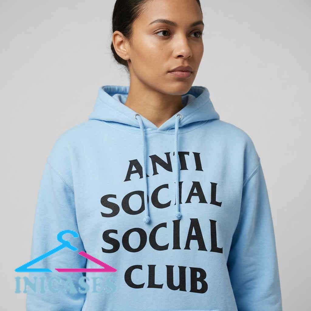 Authentic Anti Social Social Club Sky Blue Hoodie Authentic Anti Social Social Club Sky Blue Hoodie - Image 4