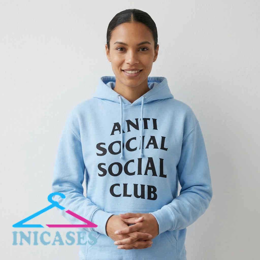 Authentic Anti Social Social Club Sky Blue Hoodie Authentic Anti Social Social Club Sky Blue Hoodie - Image 2