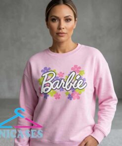 Y2K Style Barbie Floral Logo Sweatshirt Y2K Style Barbie Floral Logo Sweatshirt
