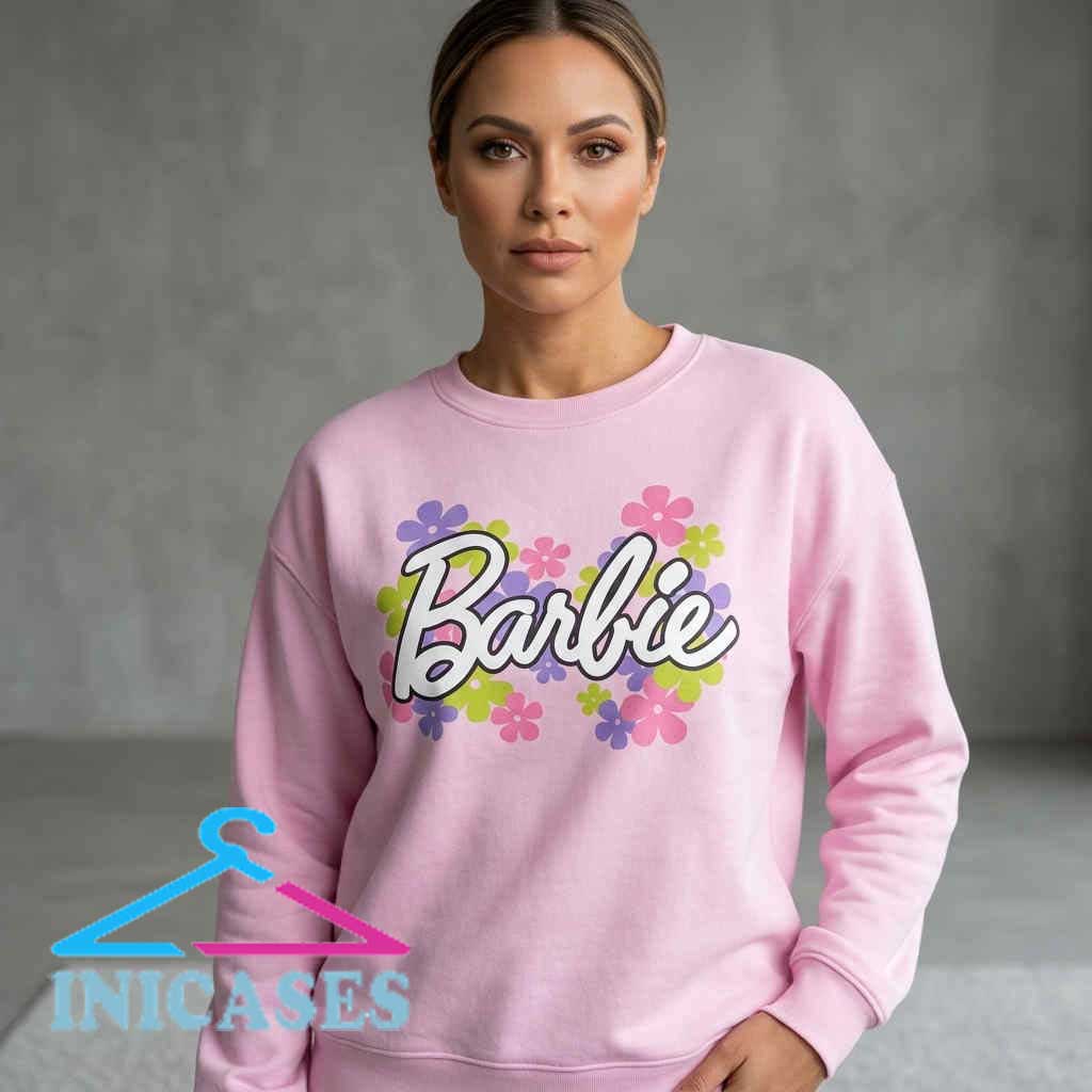 Y2K Style Barbie Floral Logo Sweatshirt Y2K Style Barbie Floral Logo Sweatshirt - Image 3