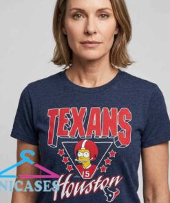 Bart Simpson Houston Vintage Graphic T Shirt featuring retro cartoon inspired artwork on soft cotton fabric, Houston streetwear style, nostalgic graphic tee, casual everyday fashion.