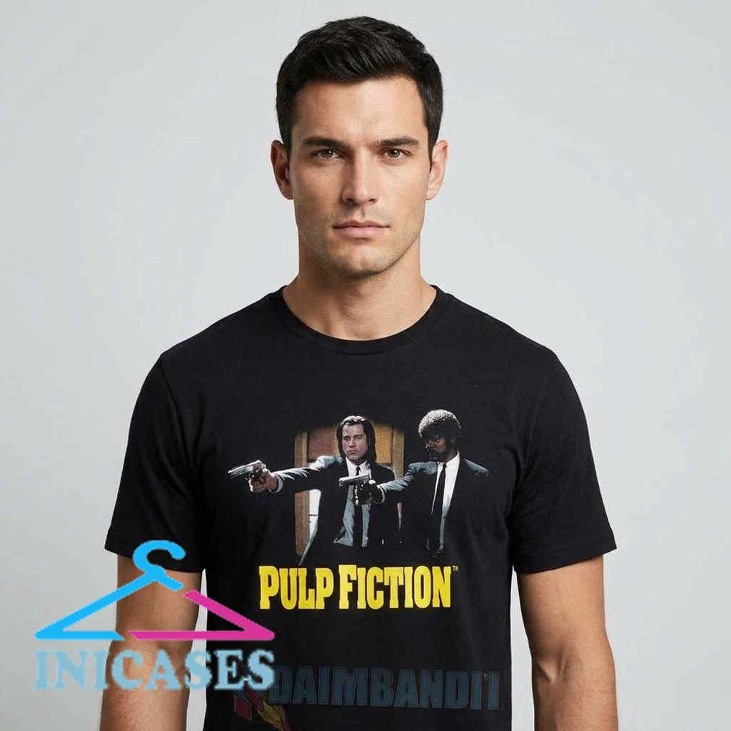 Classic Pulp Fiction Graphic Tee Vintage Pulp Fiction graphic tee featuring a retro inspired movie design on a soft cotton short sleeve shirt. Classic film apparel for movie lovers, pop culture fans, and vintage streetwear style.