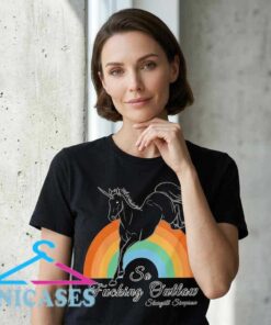 Retro Rainbow and Badass Unicorn T-Shirt