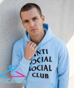Authentic Anti Social Social Club Sky Blue Hoodie Authentic Anti Social Social Club Sky Blue Hoodie