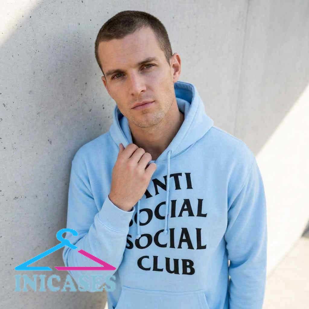 Authentic Anti Social Social Club Sky Blue Hoodie Authentic Anti Social Social Club Sky Blue Hoodie - Image 3