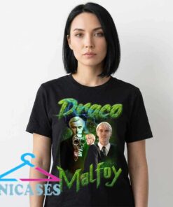 Draco Malfoy The Dark Legacy shirt, black cotton graphic t-shirt, gothic wizarding world inspired design, unisex short sleeve shirt, sizes S to 2XL, Inicases apparel