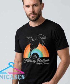 Retro Rainbow and Badass Unicorn T-Shirt