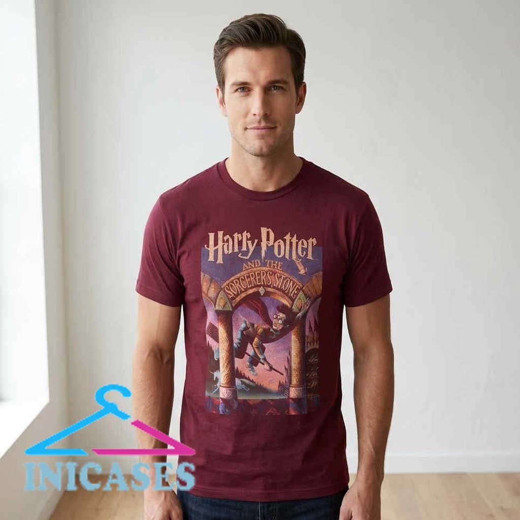 Vintage Harry Potter Sorcerer's Stone Maroon Graphic T-Shirt Vintage Harry Potter Sorcerer's Stone Maroon Graphic T-Shirt - Image 3