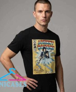 Vintage Comic Style Johnny Ramone Guitar Graphic