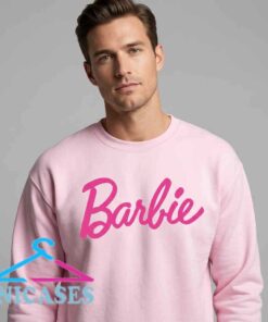Barbie Aesthetic Font on Pink Background Sweatshirt Barbie Aesthetic Font on Pink Background Sweatshirt