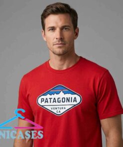 Patagonia Ventura CA Vintage Graphic T Shirt featuring California coastal inspired artwork on soft cotton fabric, outdoor lifestyle apparel, retro graphic tee, casual everyday fashion.