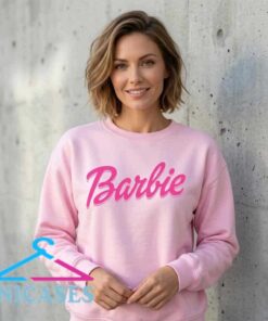 Barbie Aesthetic Font on Pink Background Sweatshirt Barbie Aesthetic Font on Pink Background Sweatshirt