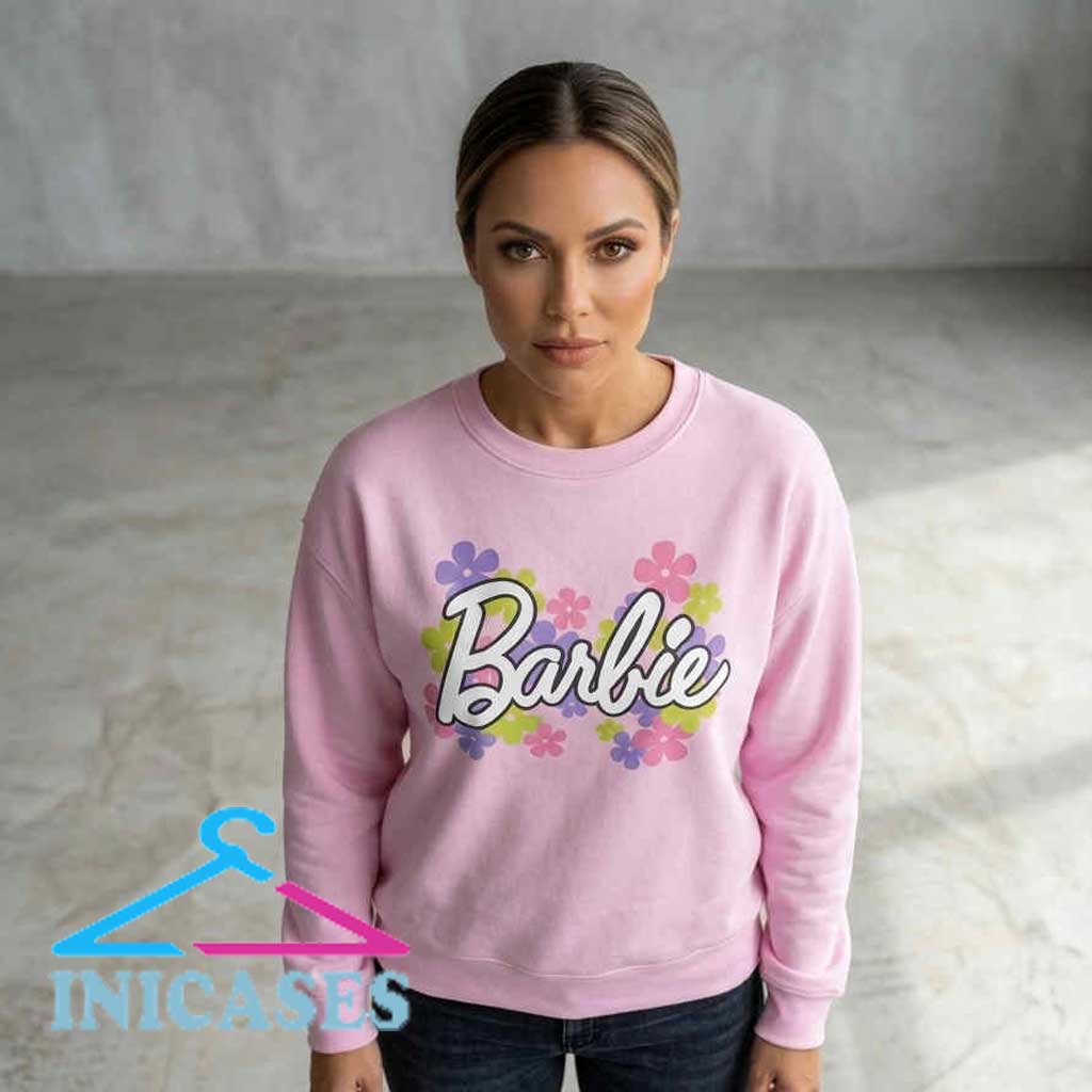 Y2K Style Barbie Floral Logo Sweatshirt Y2K Style Barbie Floral Logo Sweatshirt - Image 4