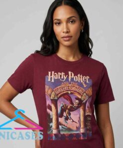 Vintage Harry Potter Sorcerer's Stone Maroon Graphic T-Shirt Vintage Harry Potter Sorcerer's Stone Maroon Graphic T-Shirt