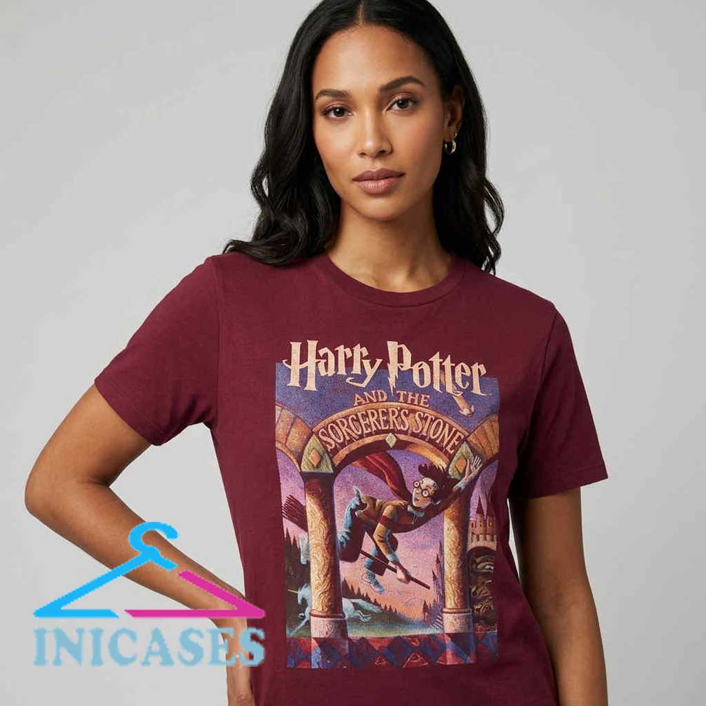 Vintage Harry Potter Sorcerer's Stone Maroon Graphic T-Shirt Vintage Harry Potter Sorcerer's Stone Maroon Graphic T-Shirt - Image 4