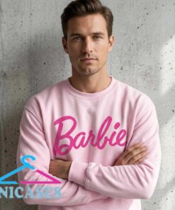 Barbie Aesthetic Font on Pink Background Sweatshirt Barbie Aesthetic Font on Pink Background Sweatshirt