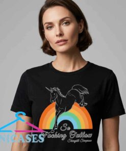 Vintage Badass Unicorn Rainbow Graphic T Shirt featuring a colorful retro unicorn with rainbow artwork on a soft cotton tee, perfect for fantasy lovers, funny graphic apparel, and casual everyday fashion.