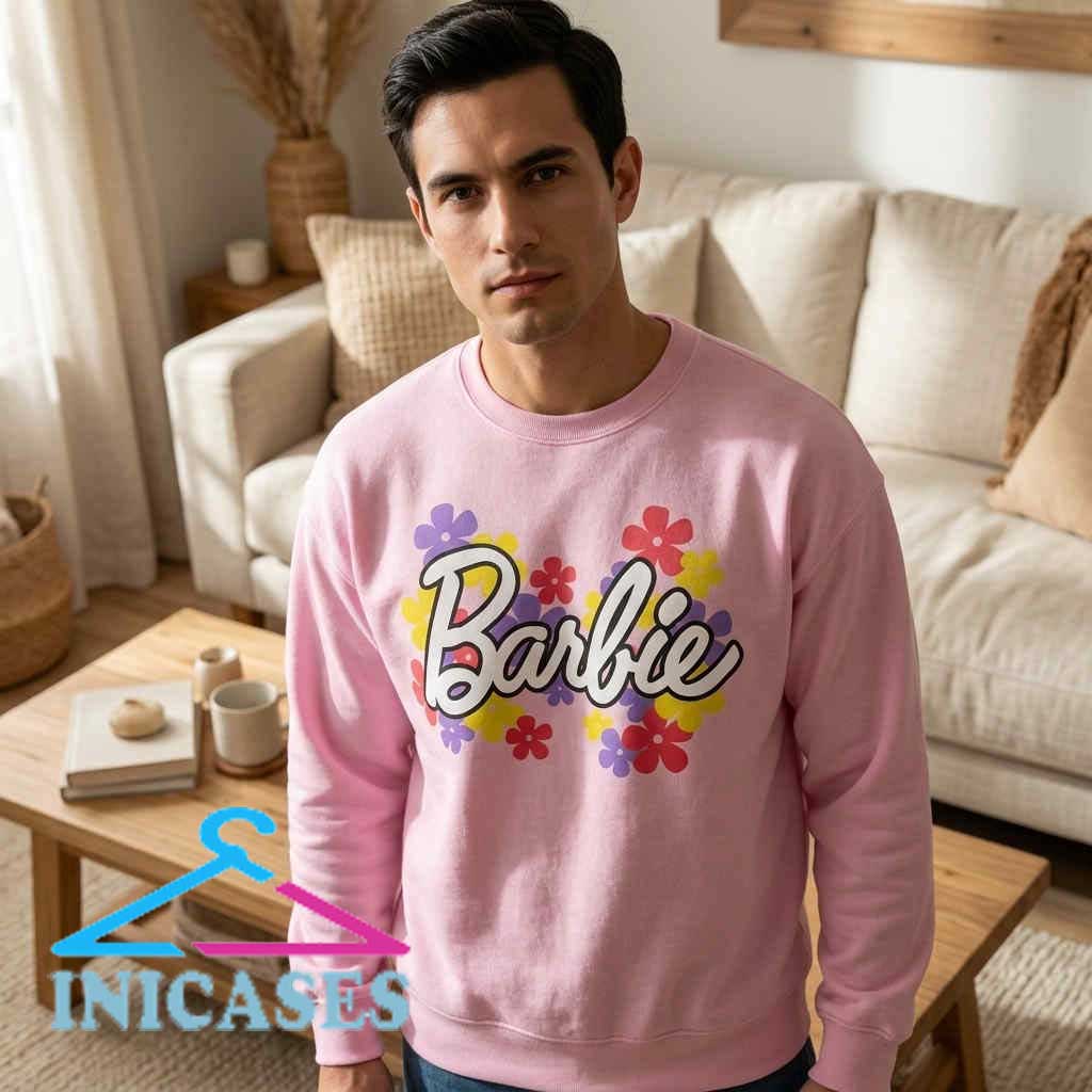 Y2K Style Barbie Floral Logo Sweatshirt Y2K Style Barbie Floral Logo Sweatshirt - Image 2