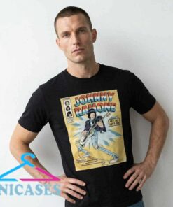 Vintage Comic Style Johnny Ramone Guitar Graphic