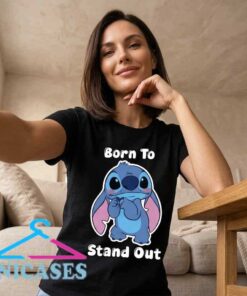 Cute Stitch Making Hand Heart Sticker T-Shirt