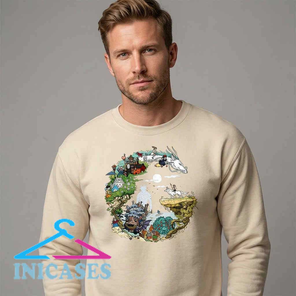 Studio Ghibli Characters Circle Collage Graphic Sweatshirt Studio Ghibli Characters Circle Collage Graphic Sweatshirt - Image 3