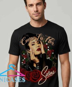 homepage Como La Flor T shirt featuring a romantic Spanish phrase design inspired by Latin music culture, vintage aesthetic, soft cotton graphic tee, casual streetwear style for fans of retro lyrics and emotional fashion