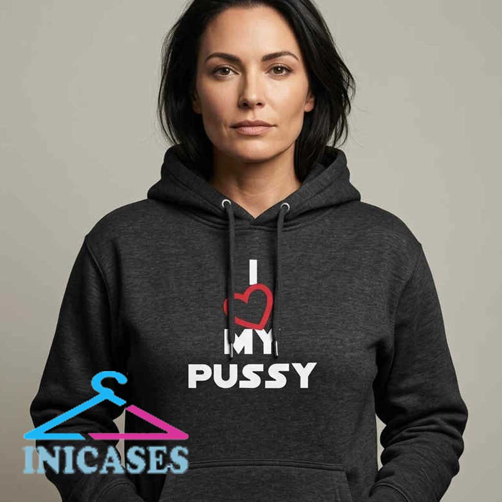 I Heart My Pussy Dark Gray Hoodie I Heart My Pussy Dark Gray Hoodie - Image 4