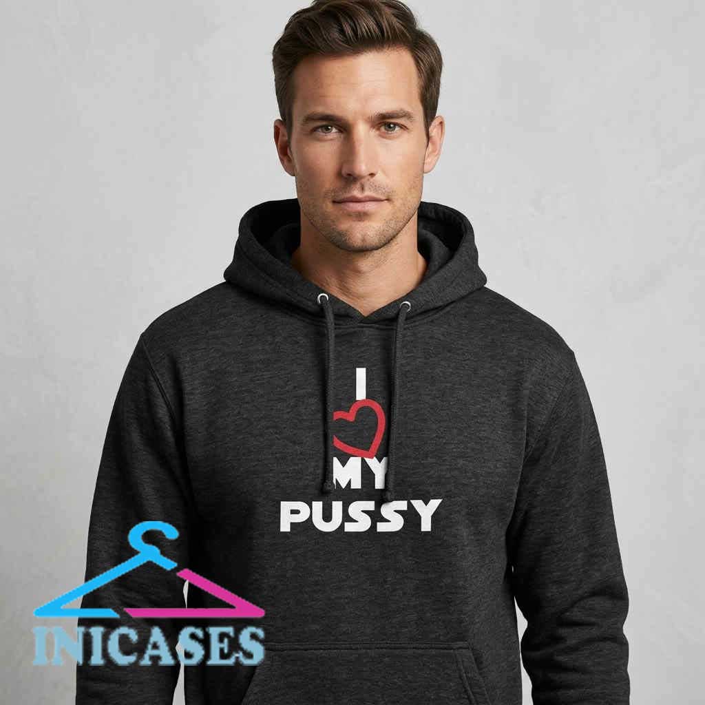 I Heart My Pussy Dark Gray Hoodie I Heart My Pussy Dark Gray Hoodie - Image 2