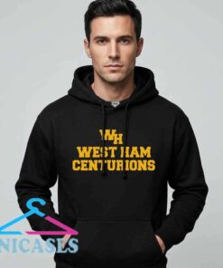 Vintage Men's West Ham Centurions Graphic Hoodie featuring classic football inspired artwork on soft cotton fabric, perfect for loyal supporters, retro sportswear fans, and everyday casual wear.