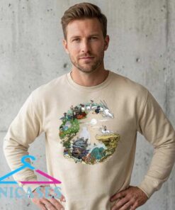 Studio Ghibli Characters Circle Collage Graphic Sweatshirt Studio Ghibli Characters Circle Collage Graphic Sweatshirt