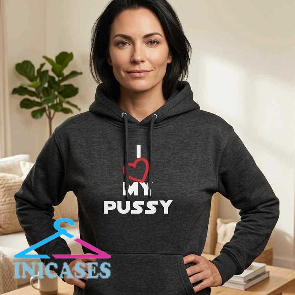 I Heart My Pussy Dark Gray Hoodie I Heart My Pussy Dark Gray Hoodie - Image 3